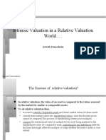 Intrinsic Valuation in A Relative Valuation World .: Aswath Damodaran