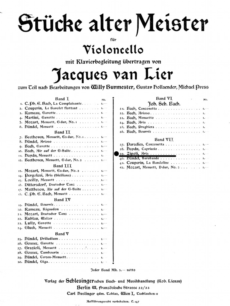 Zipoli Aria For Cello and Piano PDF PDF