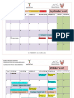 September 2018: Bahrain Training Institute Communication and Language Division Calendar For Ty 2017-2018 Semester 2