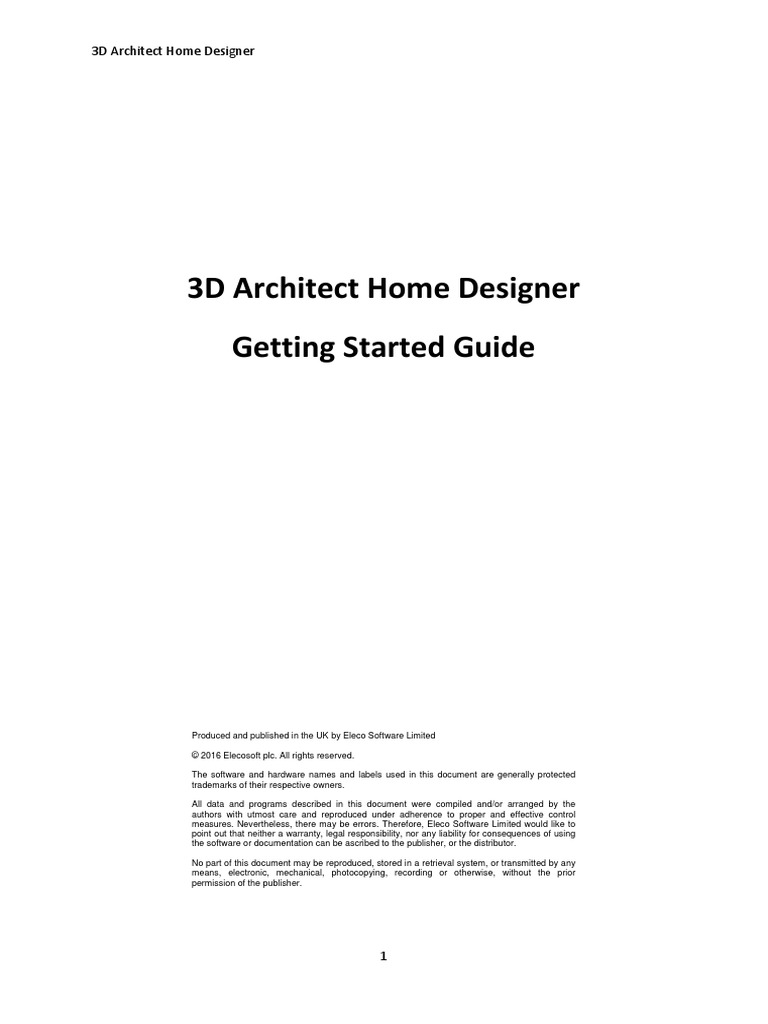 3D Architect Home Designer Getting Started Guide | PDF | Icon ...
