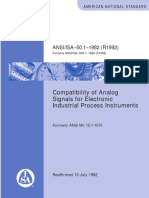 Compatibility of Analog Signals For Process Instruments - ANSI - ISA-50.1-1982) PDF