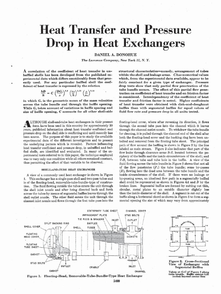 Heat Transfer and Pressure Drop in Heat Exchanger | PDF | Energy ...