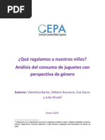 Informe Cepa Consumo de Juguetes Género