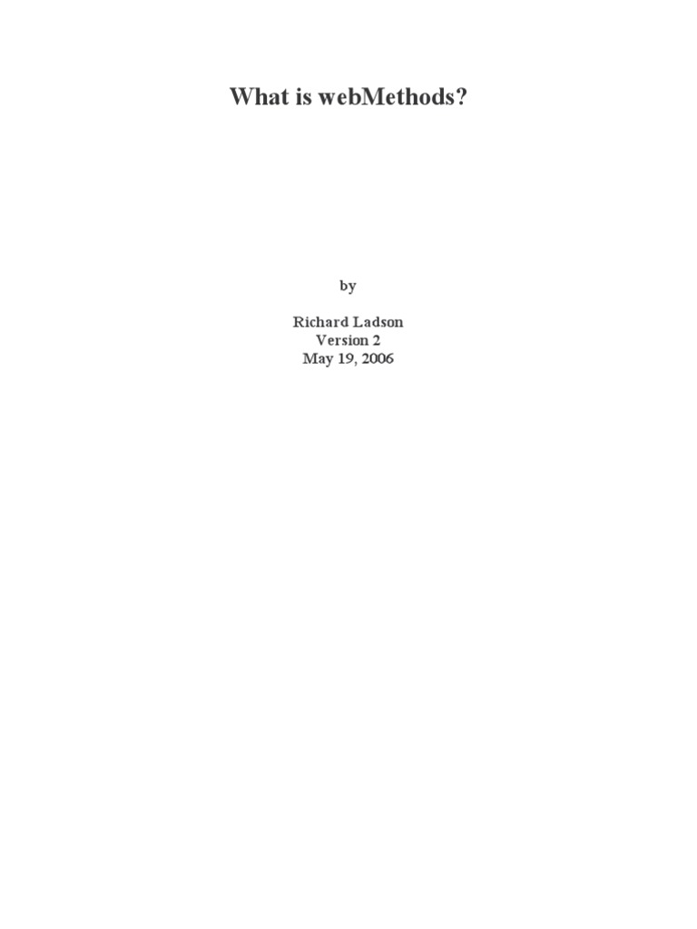 wMUsers-WhatIsWebMethods v2 | PDF | Control Flow | Parameter (Computer ...