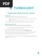 Hydropower Measurement Manual: Head & Flow