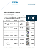 Cotizacion Maquina de Helados Duros 1