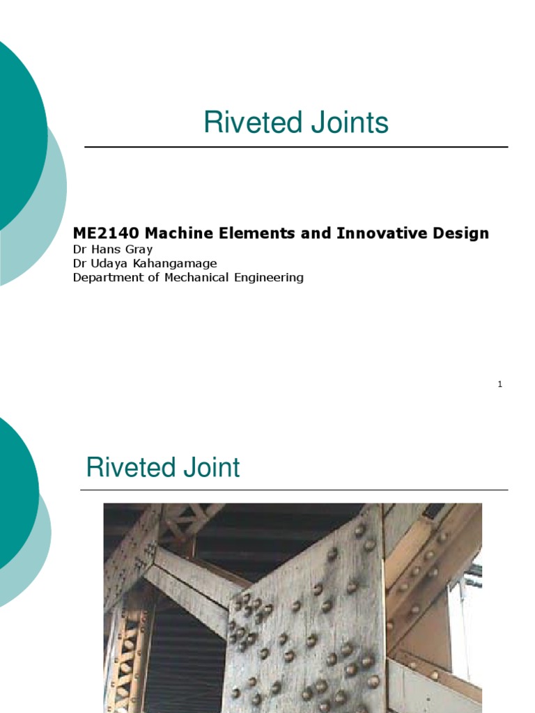 Riveted Joints PDF Rivet Strength Of Materials
