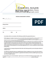 Personal Management Contract