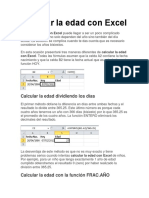 Calcular La Edad Con Excel