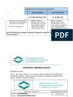 Cuadro Comparativo para Alquiler de Laboratorio en Obra