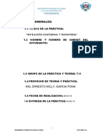 Nivelacion Longitudinal y Transversal