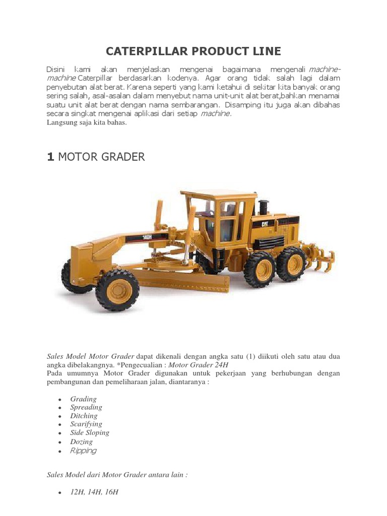 Caterpillar Product Line | PDF