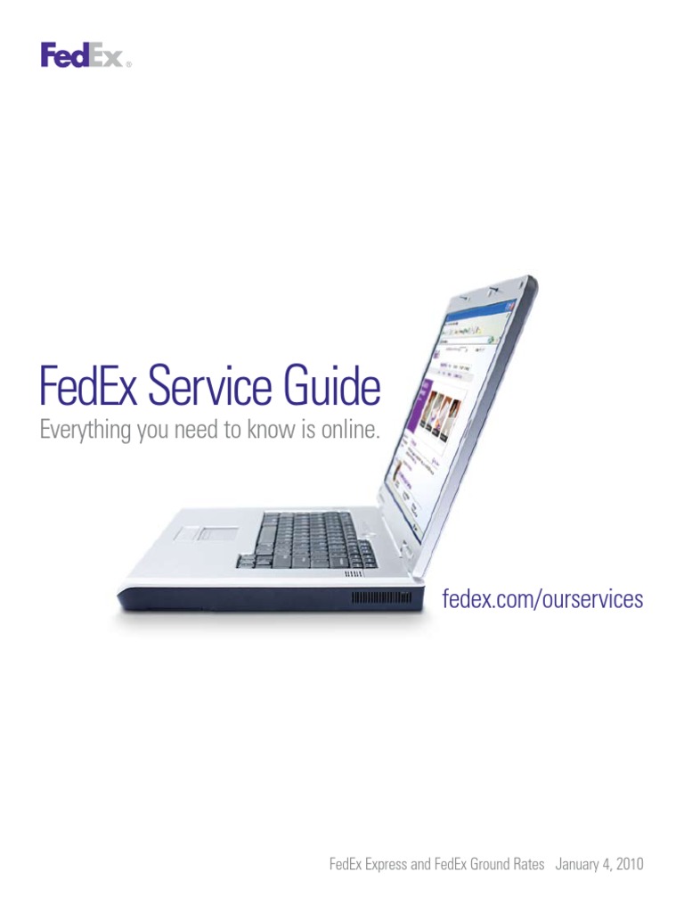 Fedex Service Guide Everything You Need To Know Is Online PDF