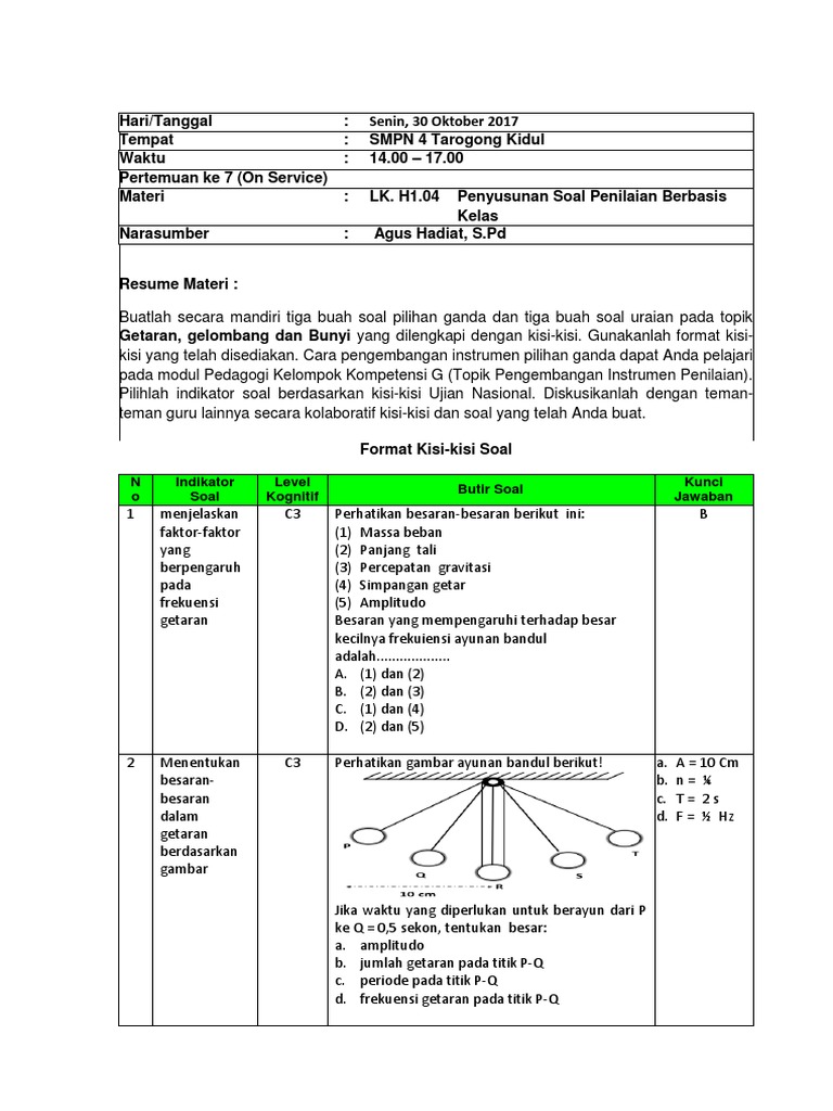 Lk H1 04 Getaran Gelombang Dan Bunyi