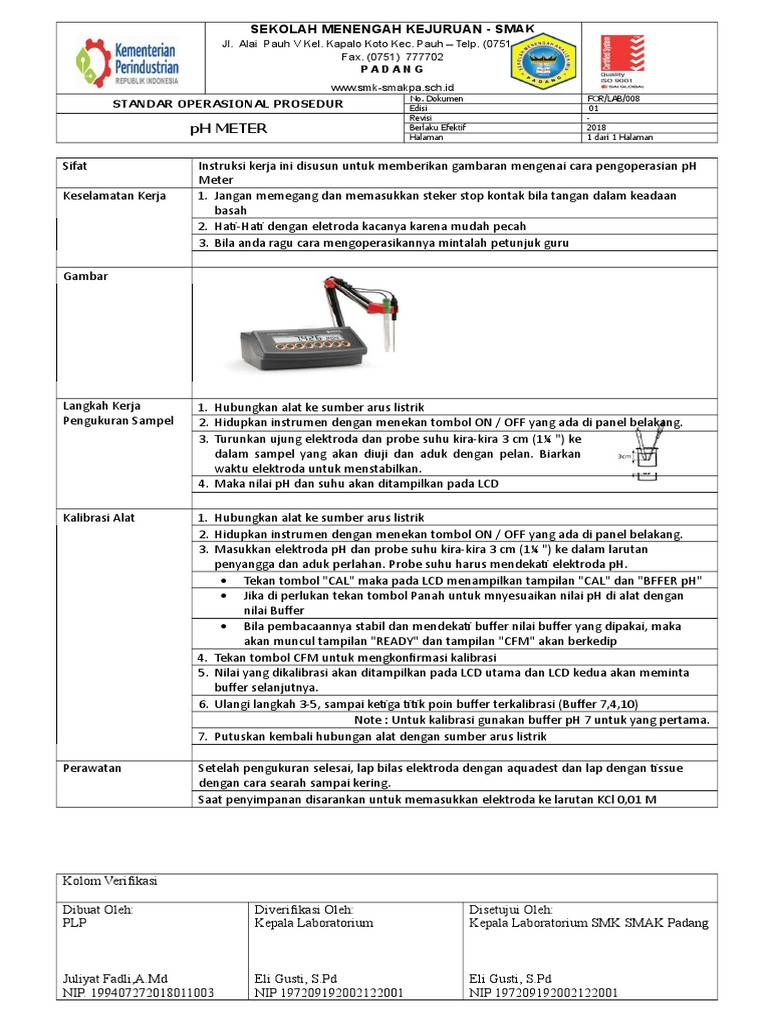 IK PH Meter Hanna HI 2211 PDF