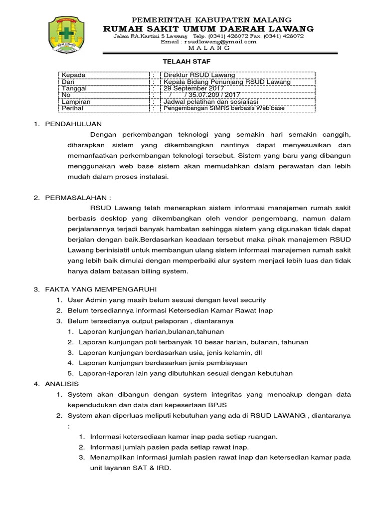 Telaah Staf | PDF