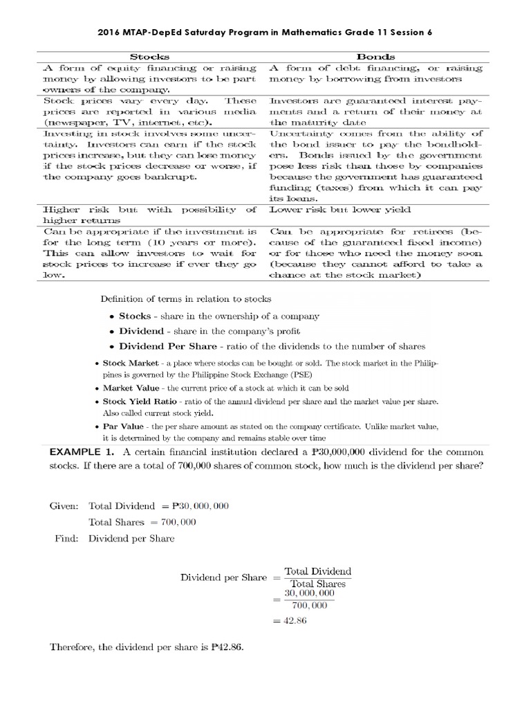 2016 MTAP-DepEd Math Program Grade 11 | PDF