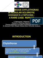 Spontaneous Chylothorax in Nodular Sclerotic Hodgkin'S Lymphoma: A Rare Case Report