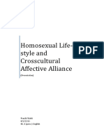 Homosexual Lifestyle and Cross Culture A