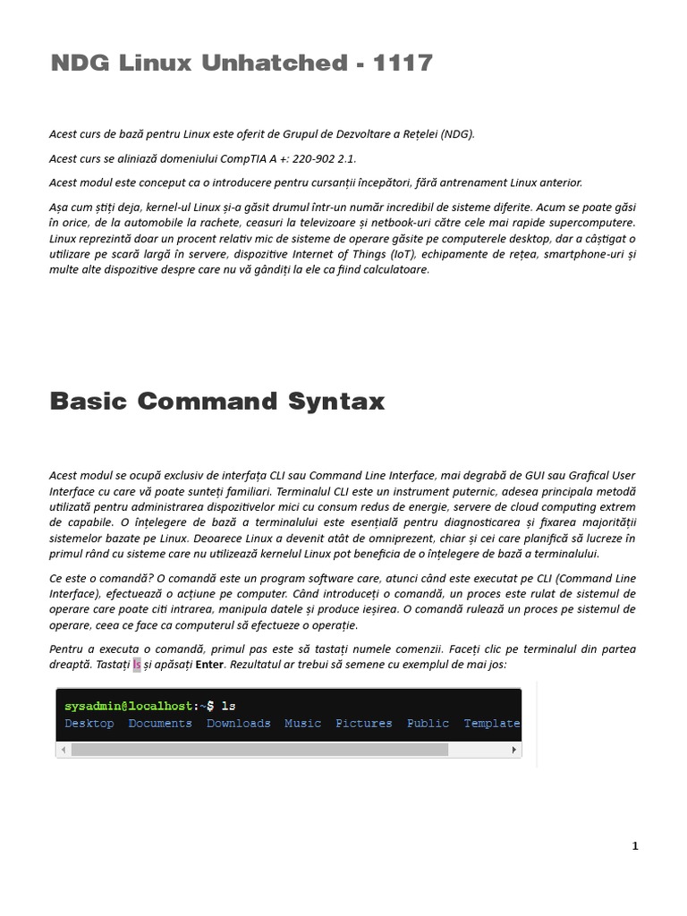 NDG Linux Unhatched Romana | PDF