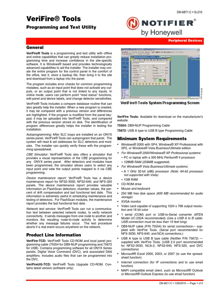 VeriFire Tools Programming and Test Utility PDF | PDF | Installation ...
