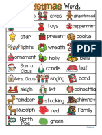 Christmas Vocabulary List 32 Words and Pictures Free