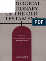 Theological Dictionary of The Old Testament Vol. 1