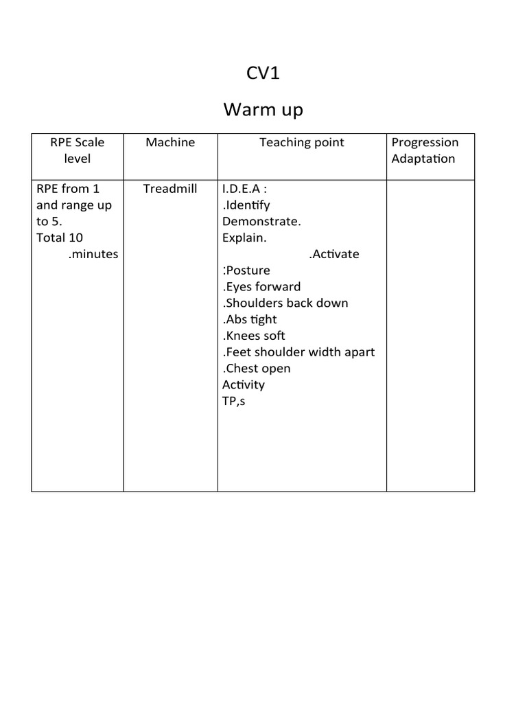 CV1 Warm Up | PDF