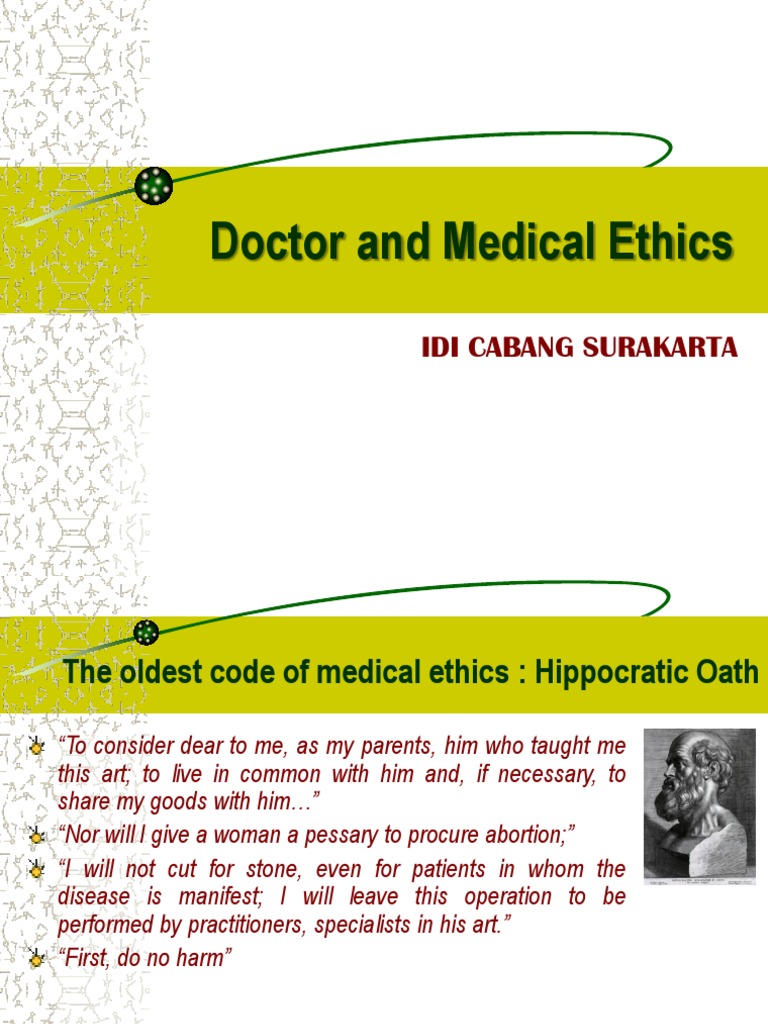 Hippocratic Oath and Medical Ethics | PDF | Medical Ethics | Autonomy
