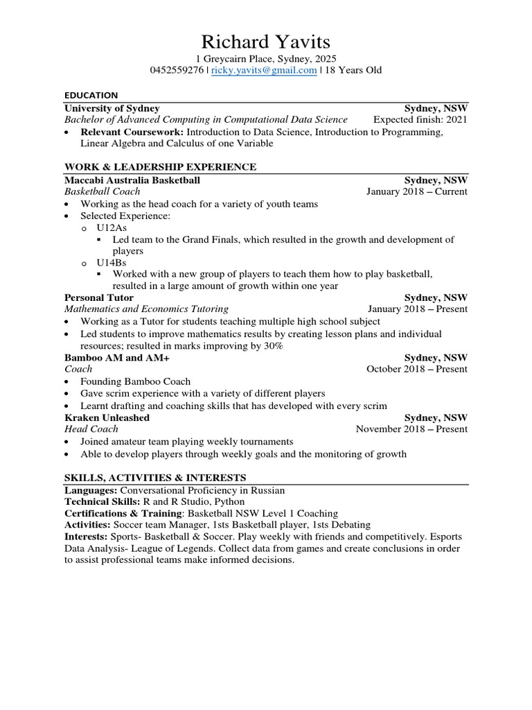 OCS Resume PDF Tutor Teaching Mathematics OCS Resume PDF Tutor Teaching Mathematics