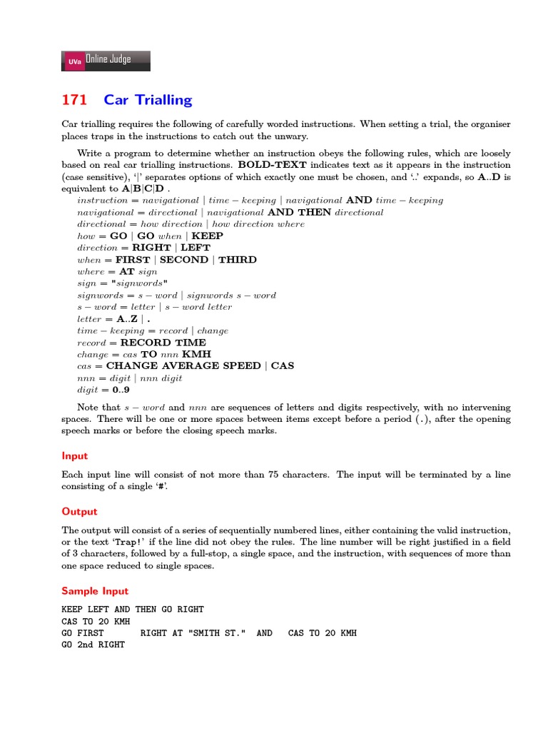 Car Trialling Instruction Validator | PDF | Technology & Engineering