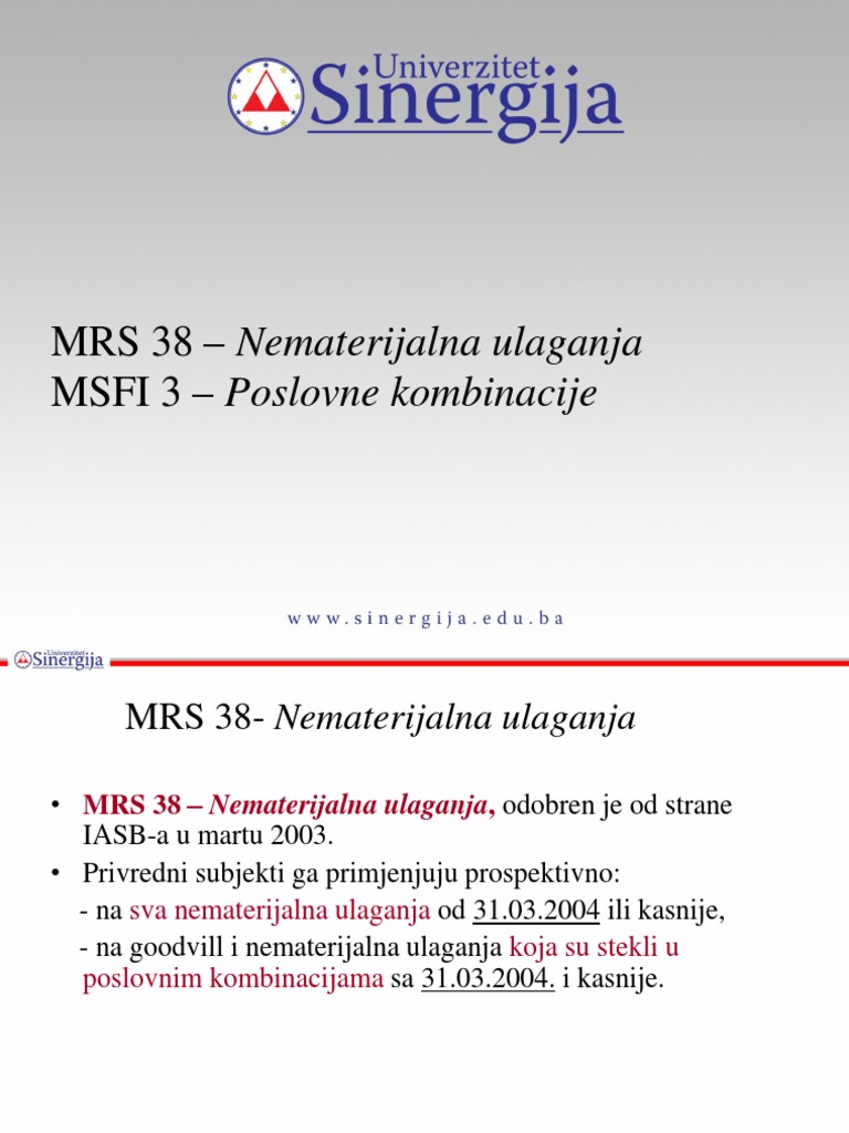 6 Nedjelja, MRS 38, MSFI 3 | PDF