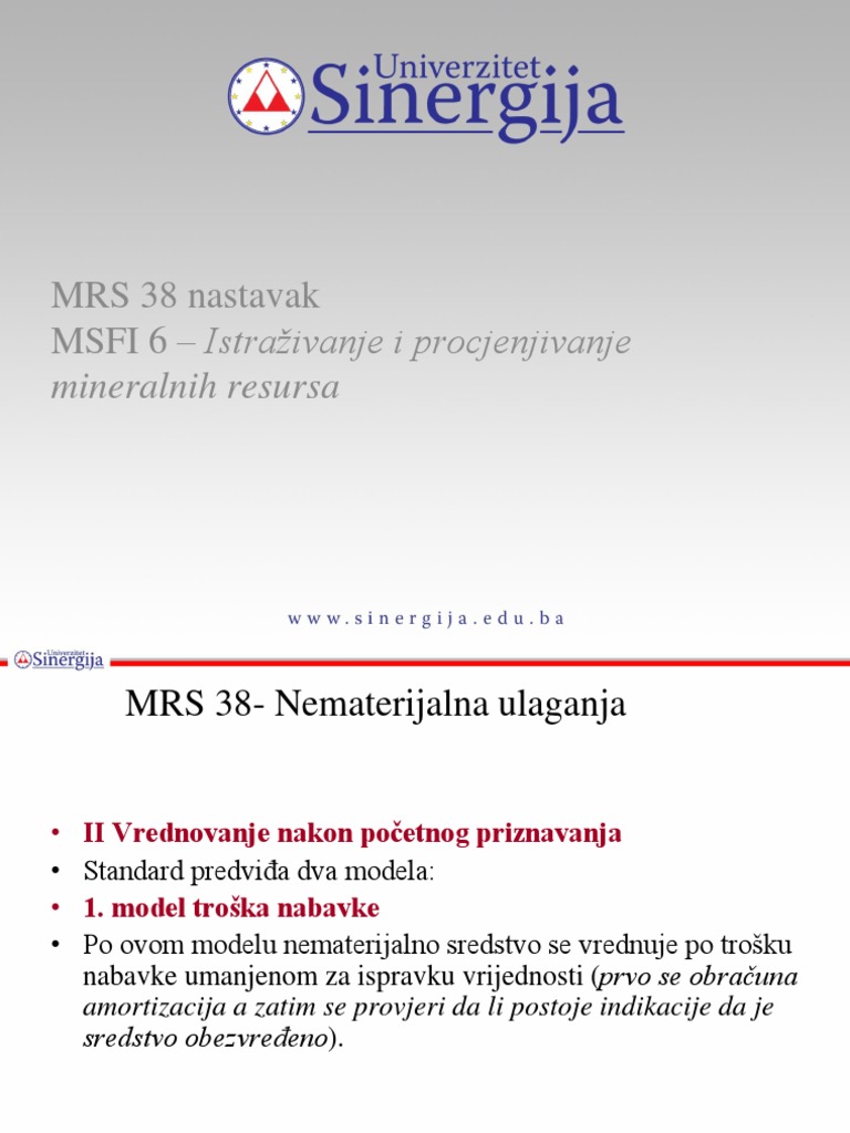 7 Nedjelja, MRS 38, MSFI 6 | PDF