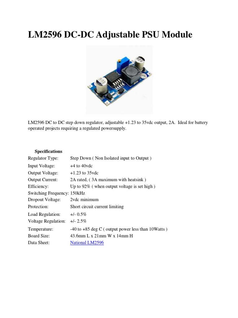 LM2596 Esquema | PDF