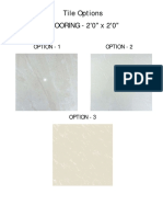 Tile Options FLOORING - 2'0" X 2'0": Option - 1 Option - 2