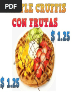 Waffle Con Fruta