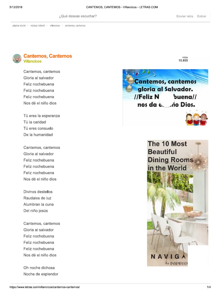Cantemos, Cantemos - Villancicos | PDF