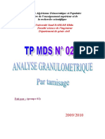 TP Analyse Granulometrique Par Tamisage PDF