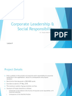 Corporate Leadership & Social Responsibilty - Lecture 9