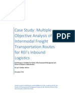 Case Study: Multiple Objective Analysis of Intermodal Freight Transportation Routes For REI's Inbound Logistics