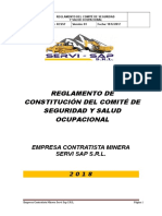 Reglamento del Comité de Seguridad y Salud Ocupacional en minería