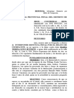 Interpongo Denuncia Por Delito de Usurpación.