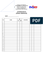 Attendance Sheet (For RPMS Seminar)