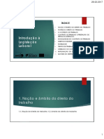 Introdução à legislação laboral: noção e âmbito do direito do trabalho