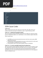 ISDN Cause Codes