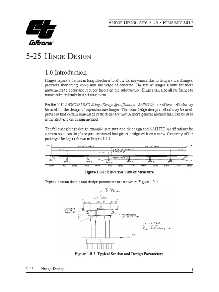 Hinge Design for Bridge Structures | PDF | Truss | Creep (Deformation)