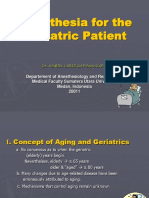 Anesthesia For Geriatric