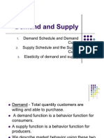 Demand Schedule and Demand Curve Supply Schedule and The Supply Curve Elasticity of Demand and Supply