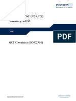 Mark Scheme (Results) January 2010: GCE Chemistry (6CH02/01)