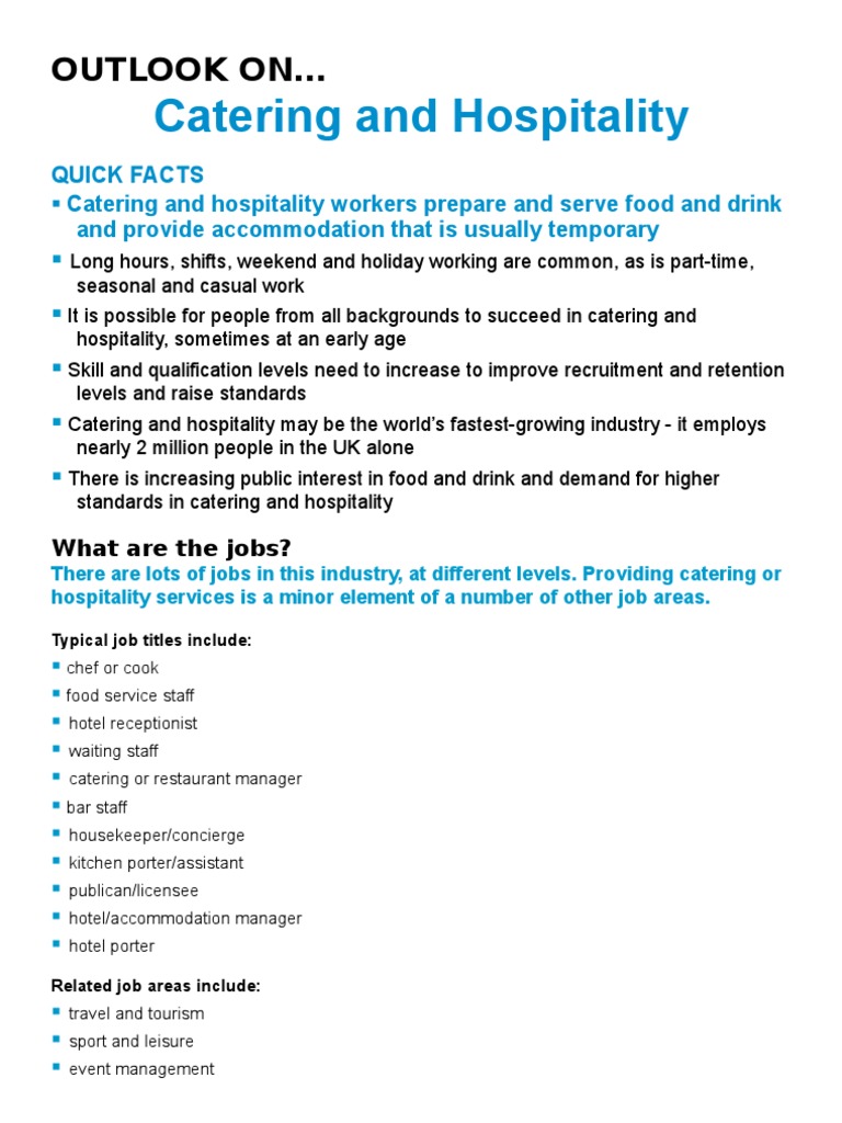 Catering Working Sheet | PDF | Chef | Waiting Staff